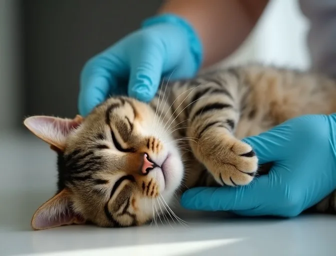 Specialist carefully handling a deceased cat with dignity in Tootgarook